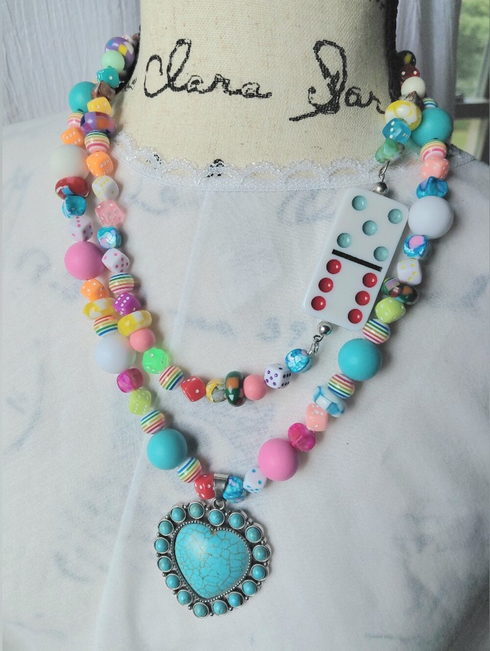 OOAK HAND CRAFTED 2 PC NECKLACE STACK